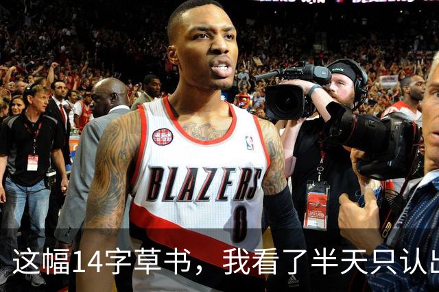 这幅14字草书，我看了半天只认出3个！据说全读对的人练了5年书法——可网上偏偏有人争：这到底是楷书的底子，还是草书的底子？